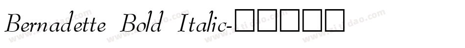 Bernadette Bold Italic字体转换